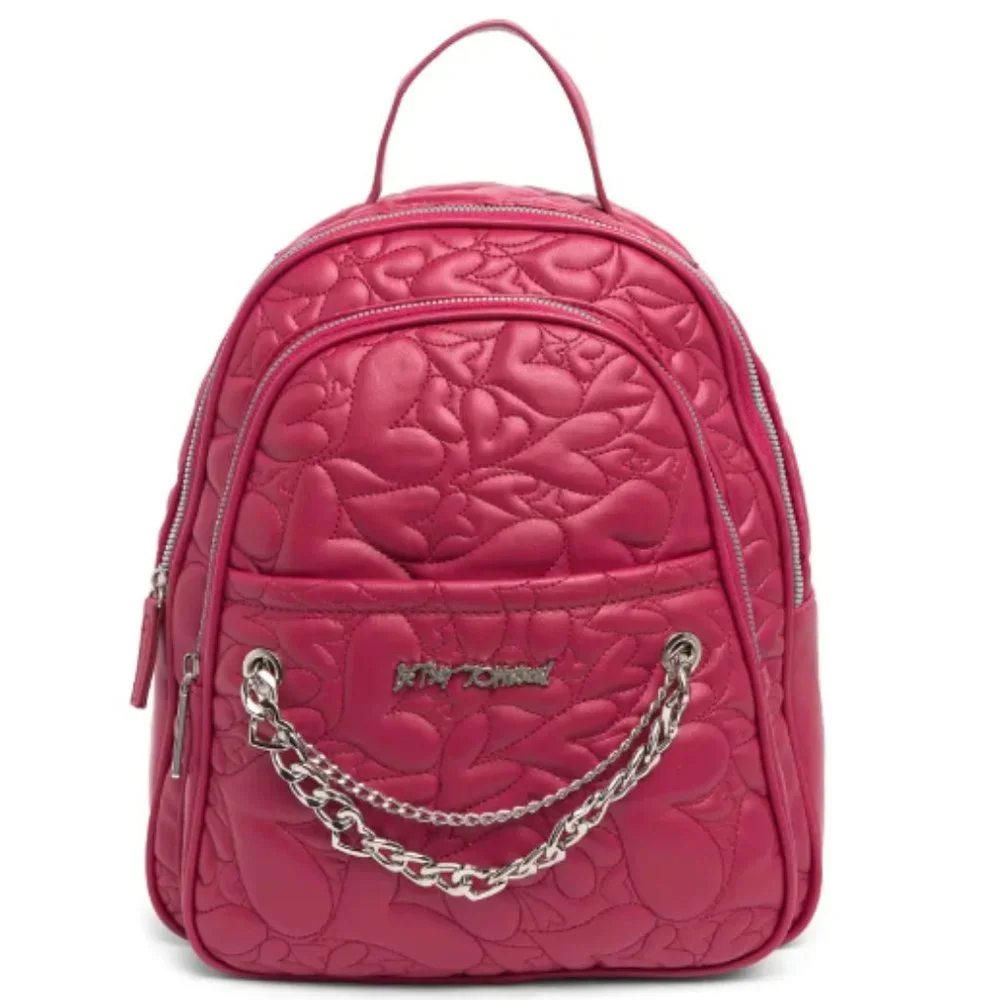 BETSEY JOHNSON OFF THE CHAIN HEARTS BACKPACK - Picture 1 of 7